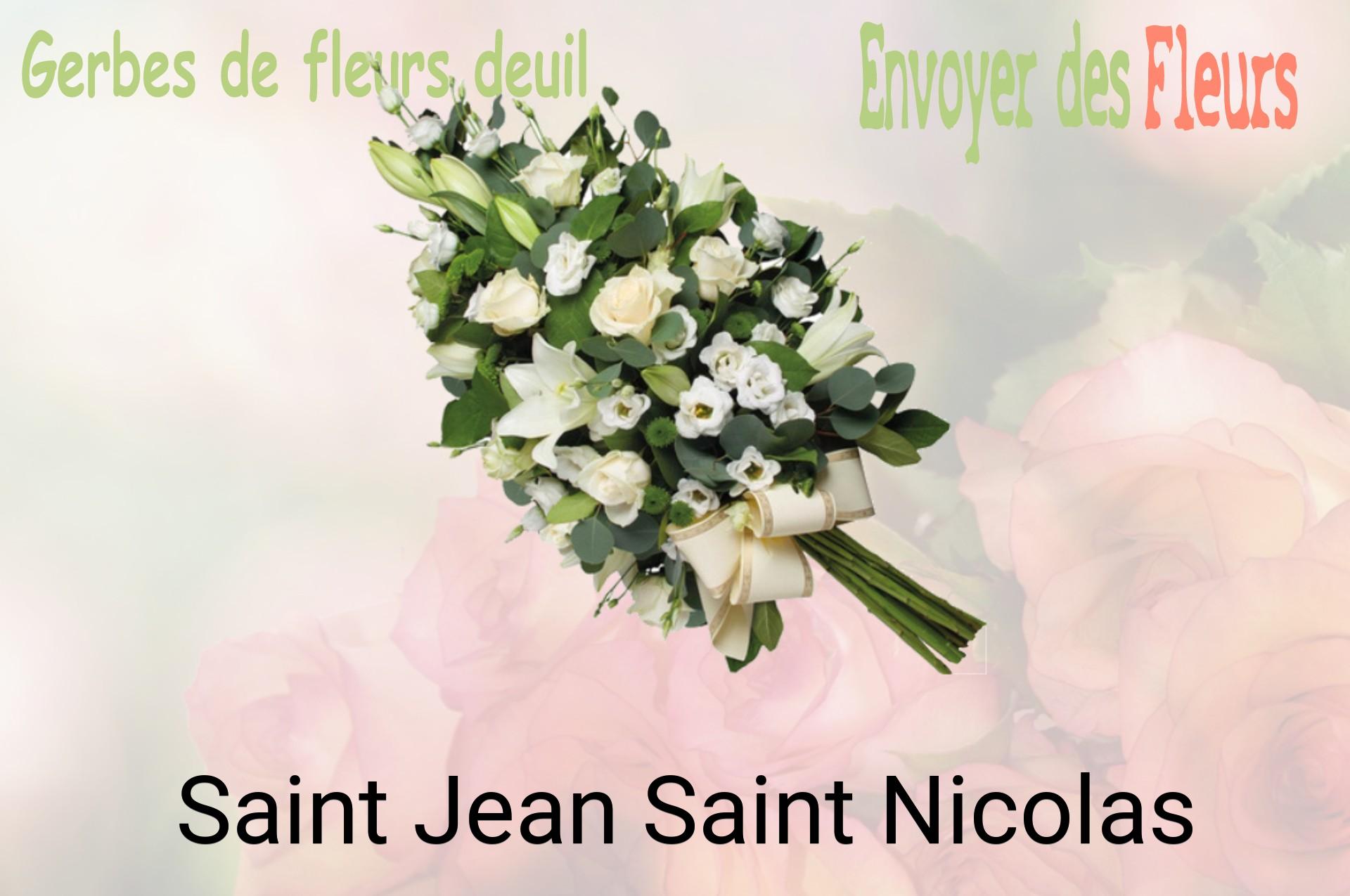 Gerbe de fleurs de deuil livrée à Saint-Jean-Saint-Nicolas